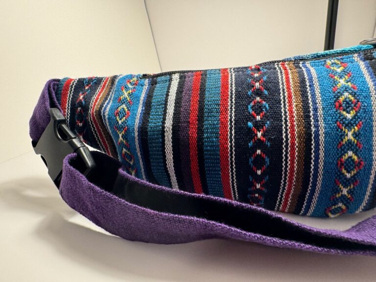 Woven Stripe Hemp Fanny Pack
