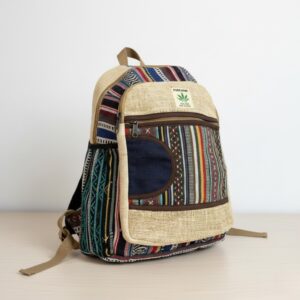 Handmade Himalayan hemp backpack from Nepal, view 1