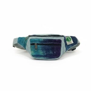 Handmade hemp fanny pack waist bag from Nepal, view 2